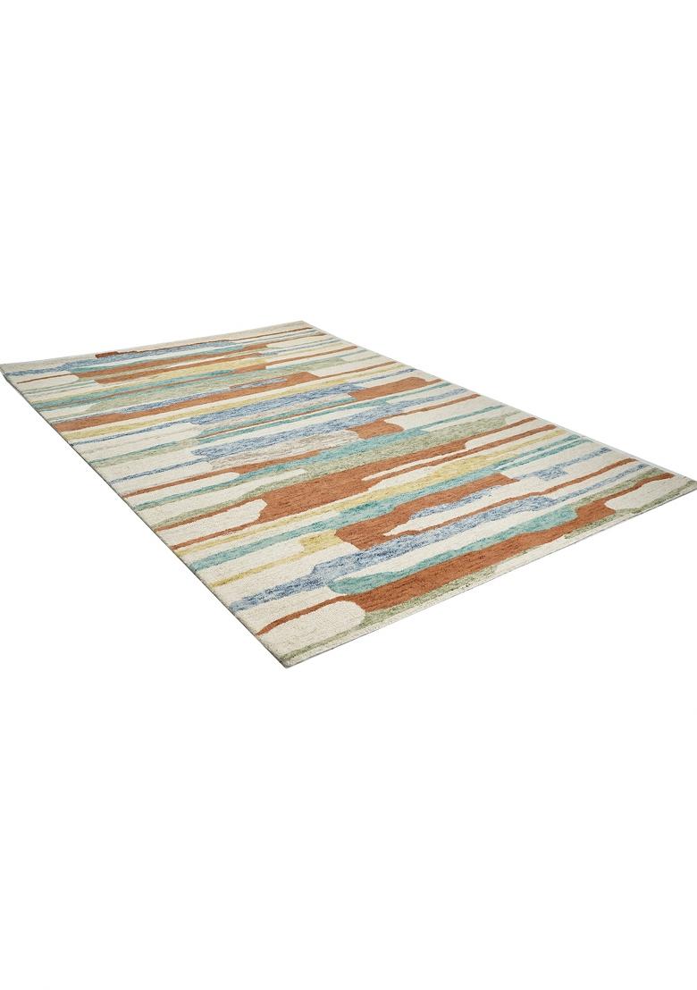 Saffron Rugs Hand Tufted Multicolor  Contemporary Rectangular Wool Area Rug - Indya