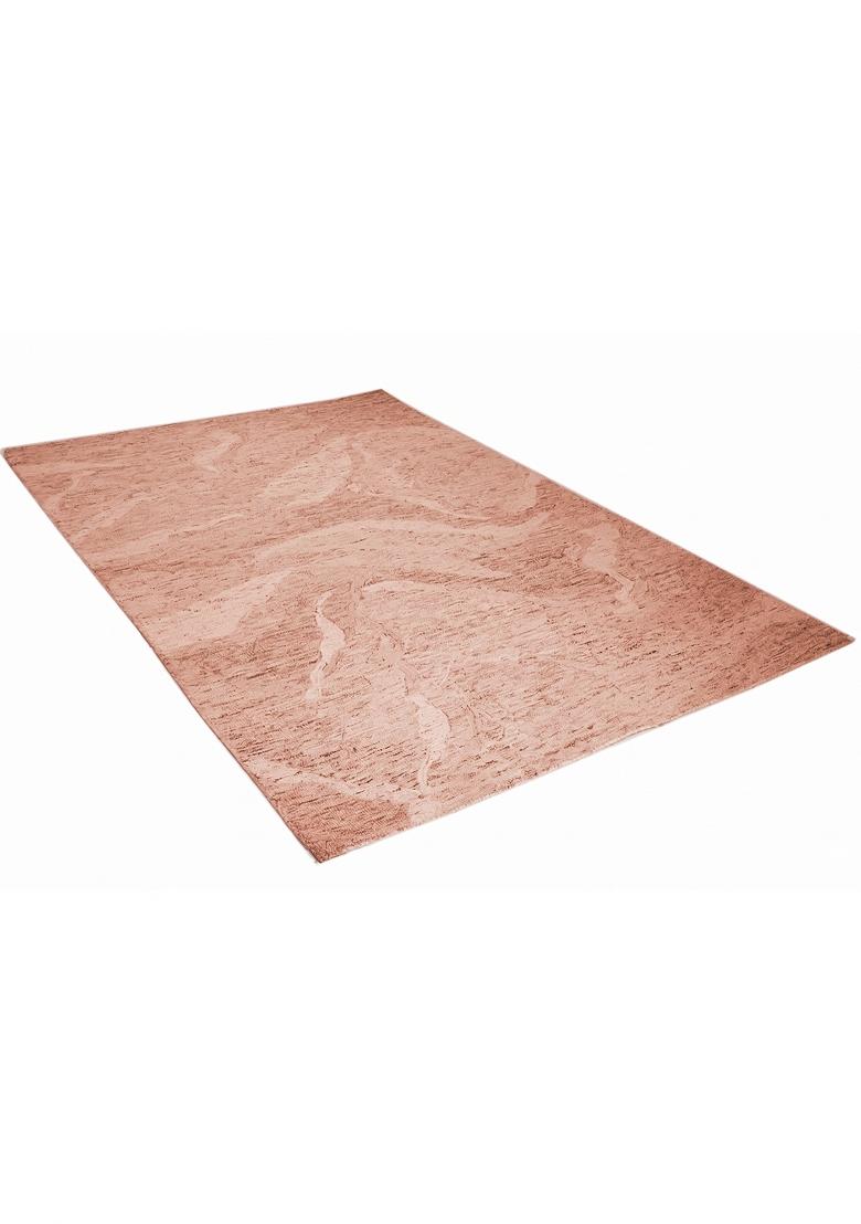 Saffron Rugs Hand Tufted Terracotta Floral Contemporary Rectangular Wool Area Rug - Indya