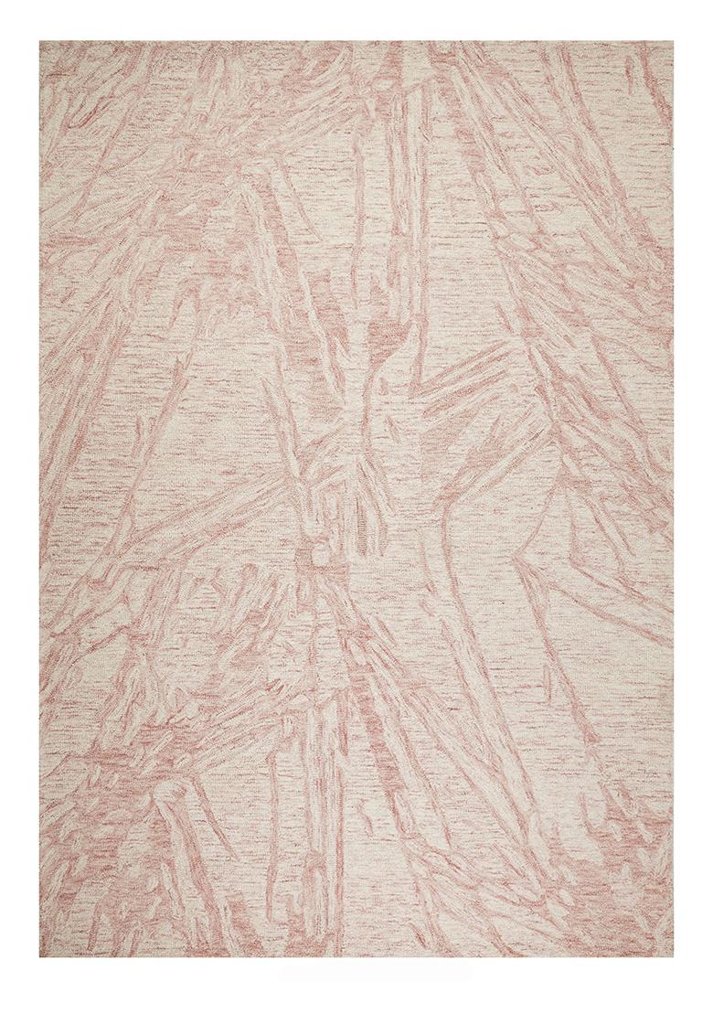 Saffron Rugs Hand Tufted Blush Pink Marble Contemporary Rectangular Wool Area Rug - Indya
