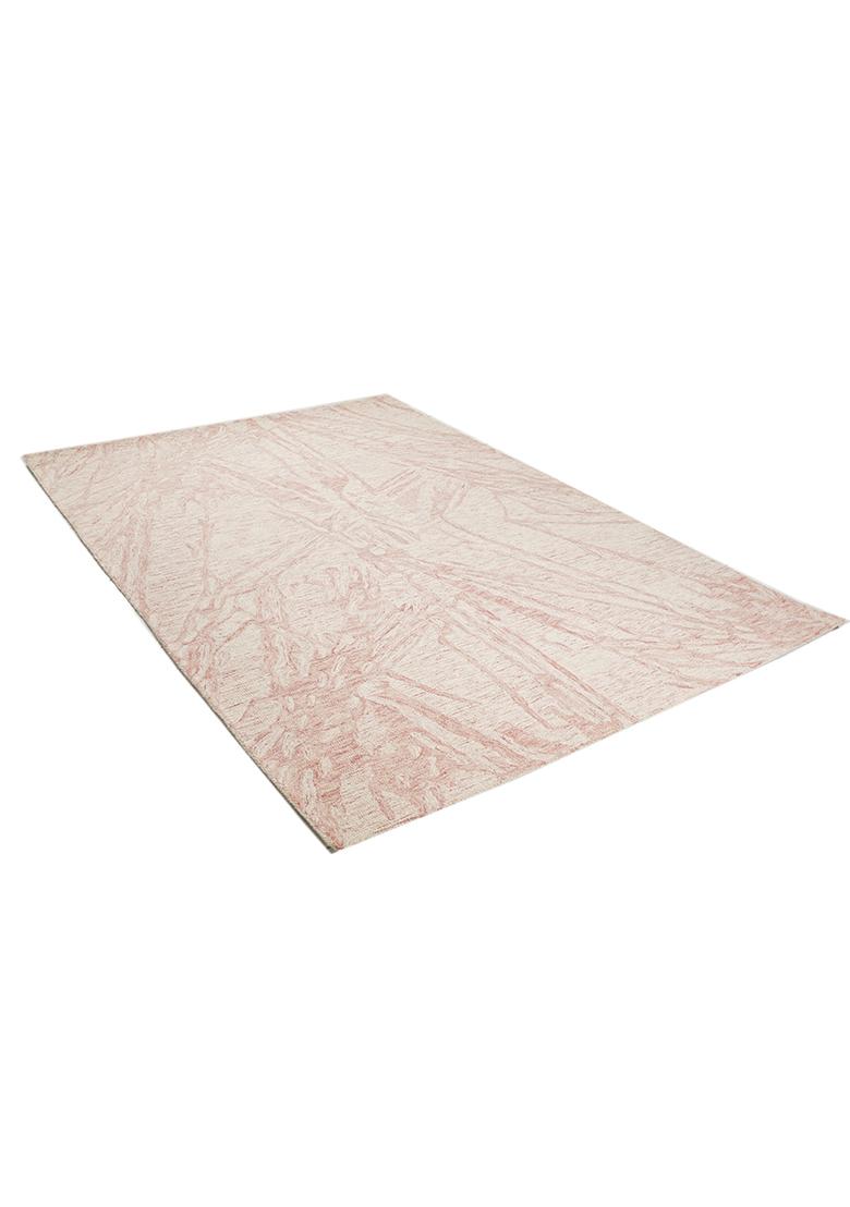 Saffron Rugs Hand Tufted Blush Pink Marble Contemporary Rectangular Wool Area Rug - Indya