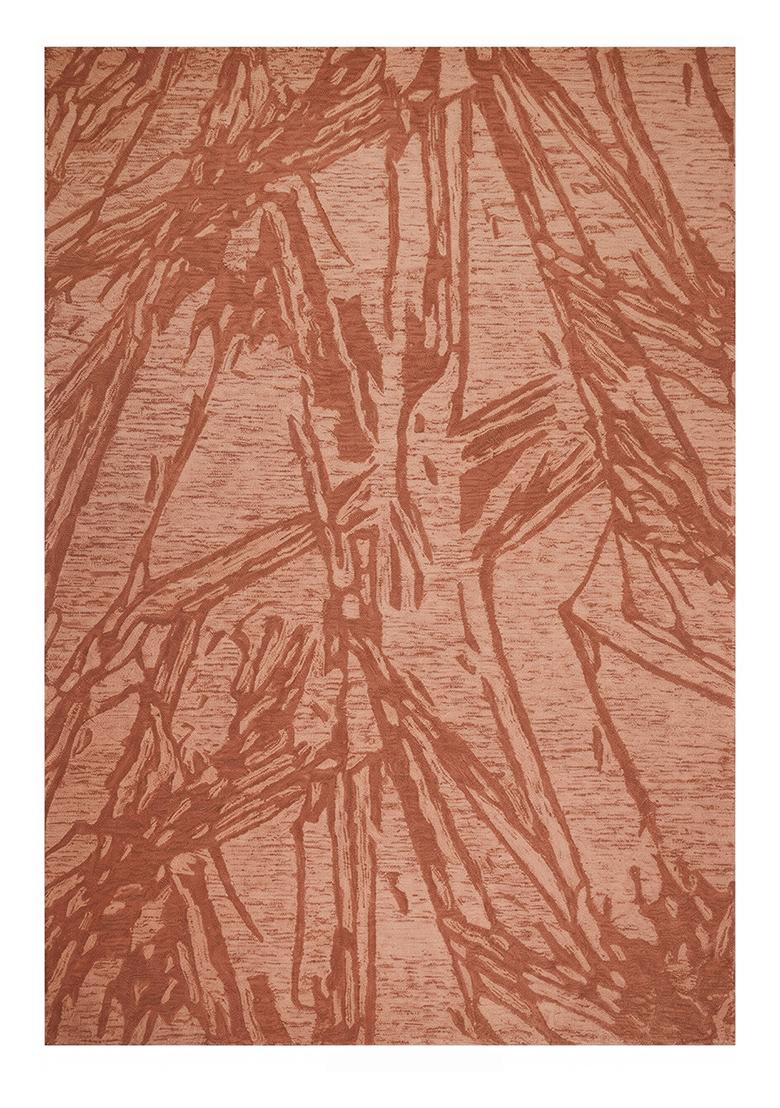 Saffron Rugs Hand Tufted Terracotta Marble Contemporary Rectangular Wool Area Rug - Indya