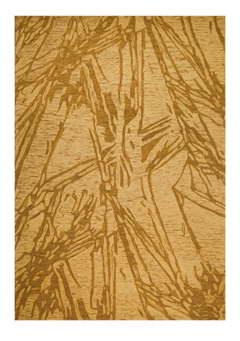 Saffron Rugs Hand Tufted Golden Tan Marble Contemporary Rectangular Wool Area Rug - Indya