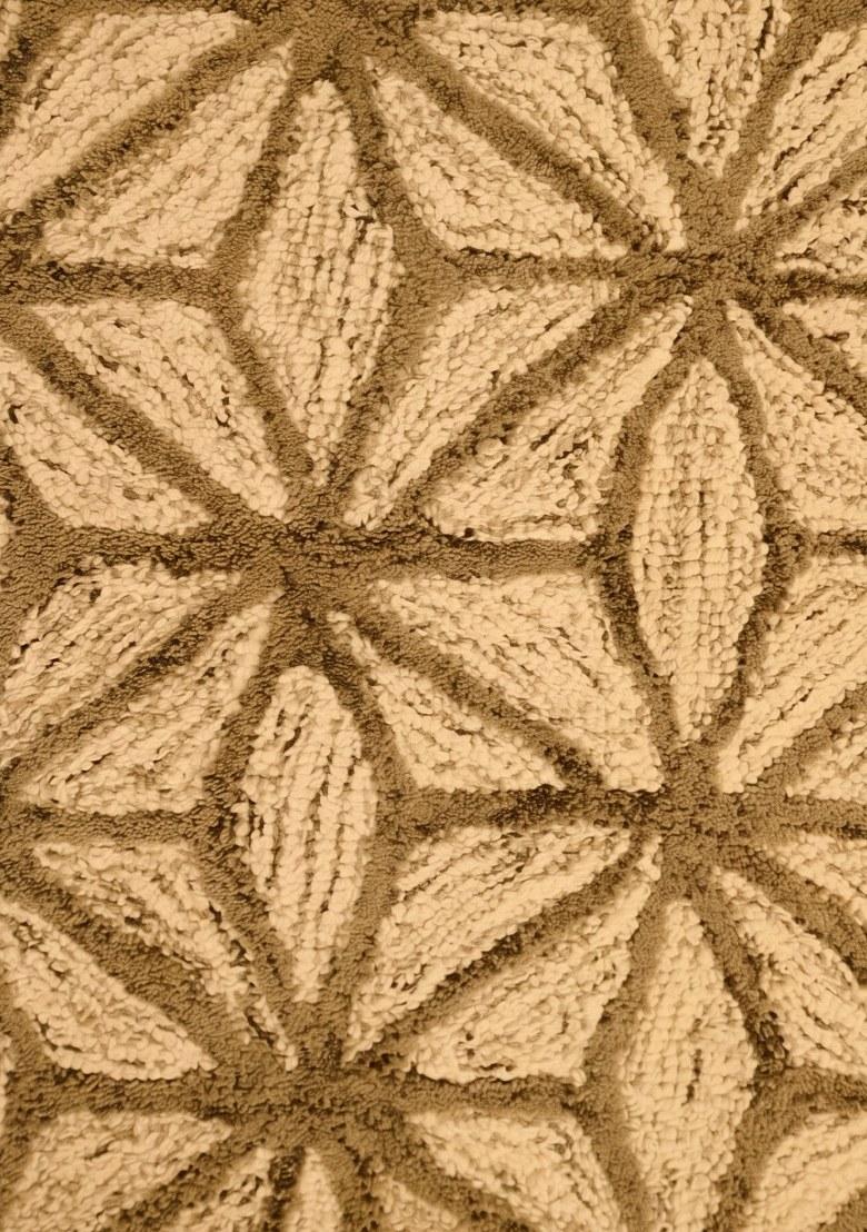 Saffron Rugs Hand Tufted Beige Geometric Contemporary Rectangular Wool Area Rug - Indya