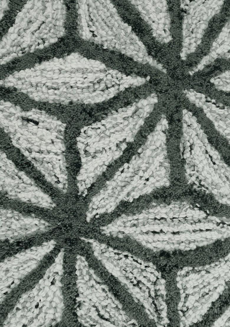 Saffron Rugs Hand Tufted Grey Geometric Contemporary Rectangular Wool Area Rug - Indya