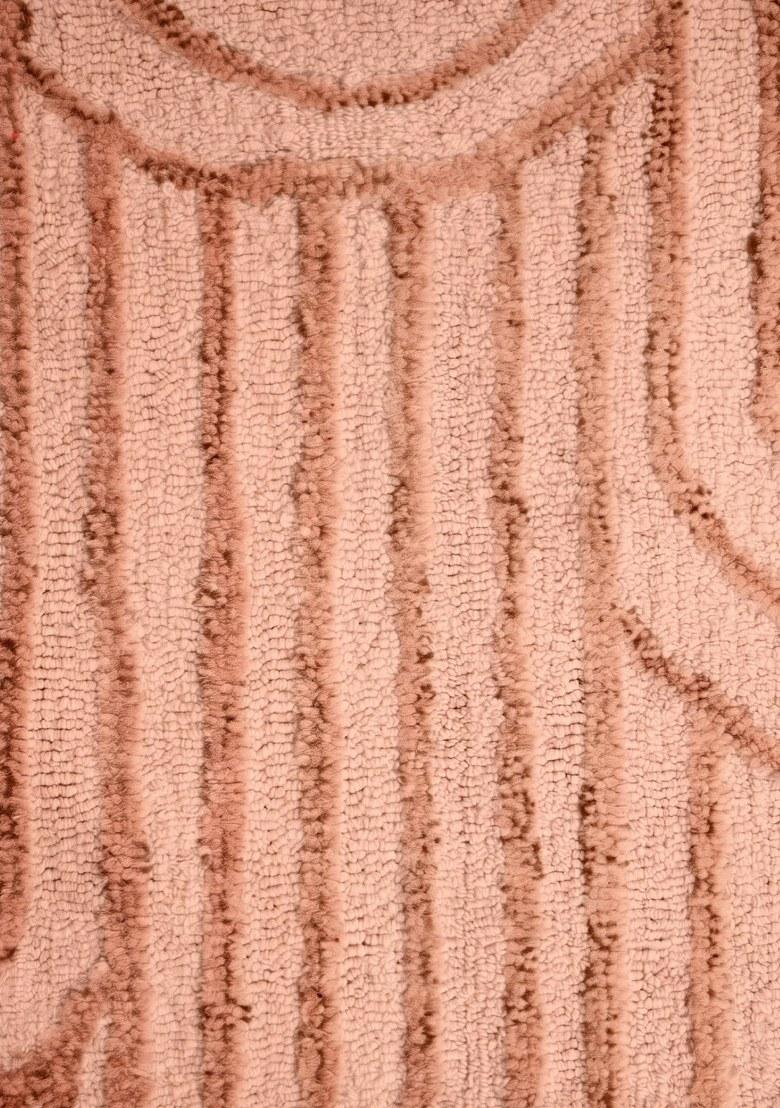 Saffron Rugs Hand Tufted Terracotta Geometric Contemporary Rectangular Wool Area Rug - Indya