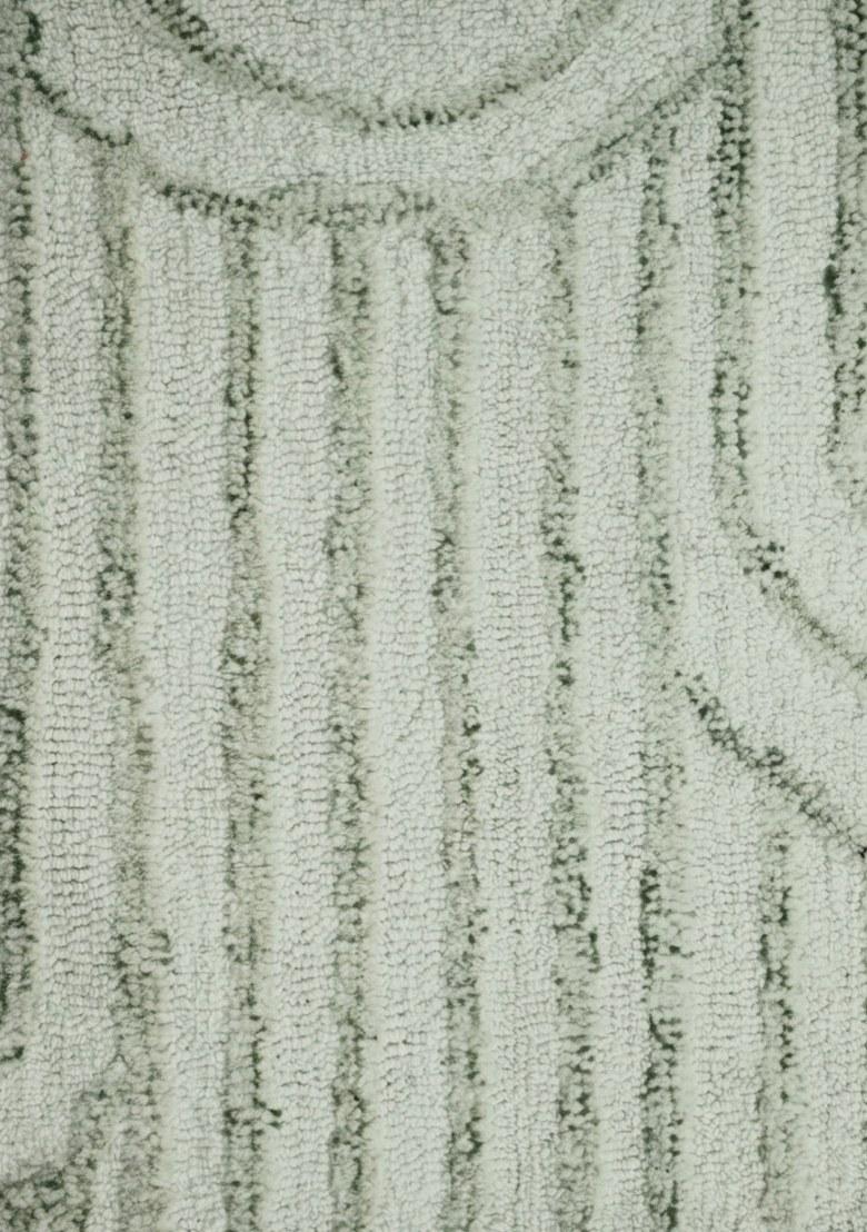 Saffron Rugs Hand Tufted Grey Geometric Contemporary Rectangular Wool Area Rug - Indya