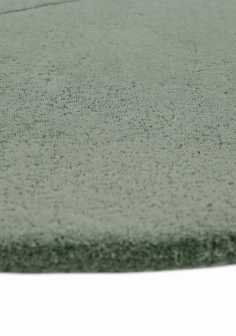 Saffron Rugs Hand-Tufted 100% Wool Area Rug | Sage Green Oblong Rug | Cotton Backing | Contemporary Solid Home Decor Carpet for Living Room - Indya