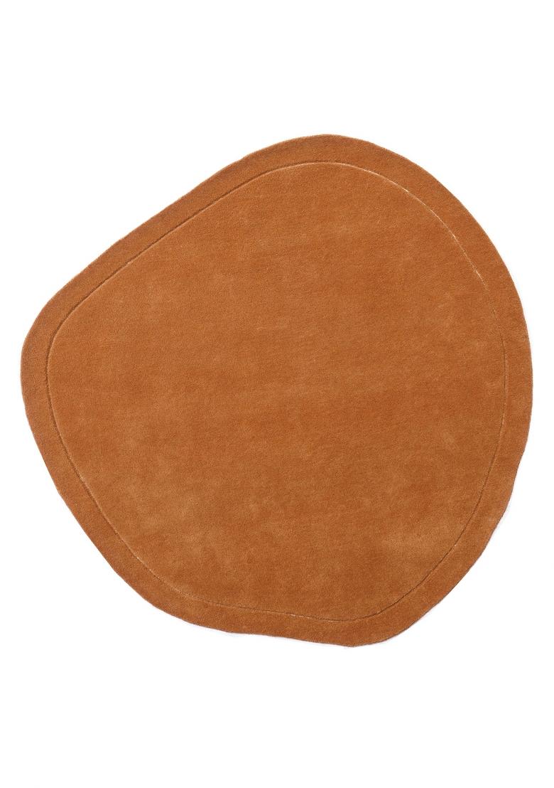Saffron Rugs Hand Tufted Terracotta Solid Contemporary Oval Wool Area Rug - Indya