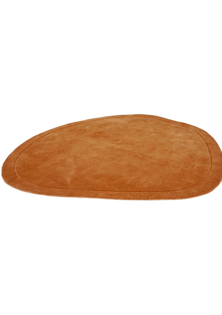 Saffron Rugs Hand Tufted Terracotta Solid Contemporary Oval Wool Area Rug - Indya