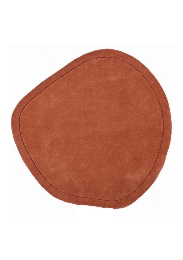Saffron Rugs Hand Tufted Orange Solid Contemporary Oval Wool Area Rug - Indya