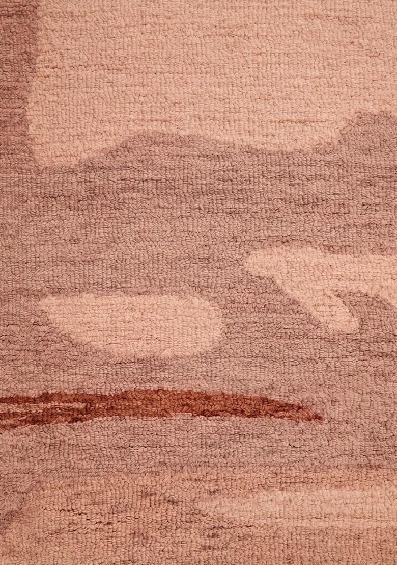 Saffron Rugs Hand Tufted Terracotta Brown Geometric Contemporary Rectangular Wool Area Rug - Indya
