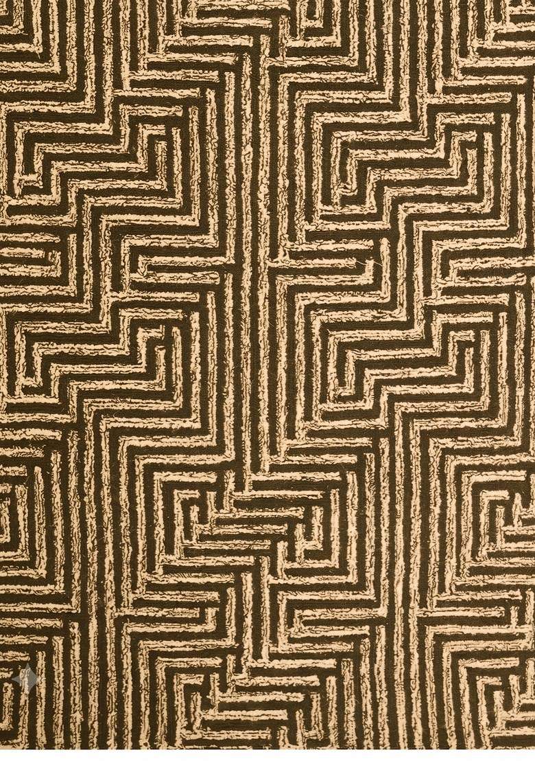 100% Wool Handmade Gold Rug | Modern Geometric Carpet With Cotton Backing For Living Room - Indya