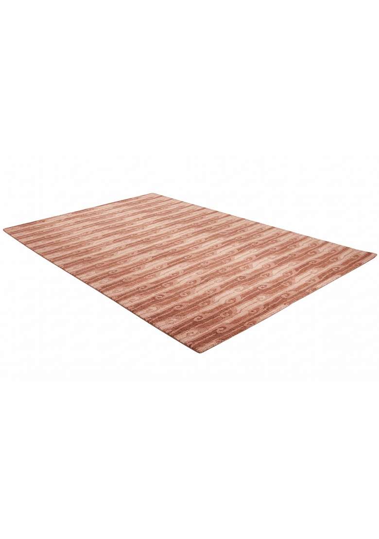 Saffron Rugs Hand-Tufted 100% Wool Area Rug | Dusty Rose Brown Rectangular Rug | Cotton Backing | Transitional Swirls Home Decor Carpet for Living Room - Indya
