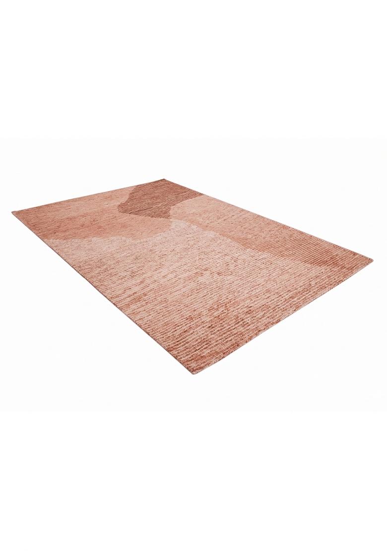 Saffron Rugs Hand Tufted Dusty Rose Pink Striped Contemporary Rectangular Wool Area Rug - Indya