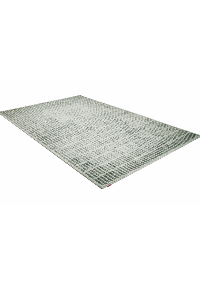 Saffron Rugs Hand Tufted Sage Green Geometric Contemporary Rectangular Wool Area Rug - Indya