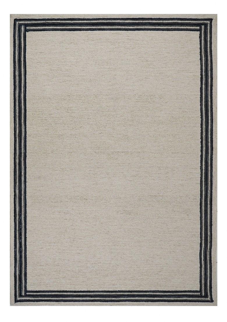 Saffron Rugs Hand Tufted Beige Solid Contemporary Rectangular Wool Area Rug - Indya