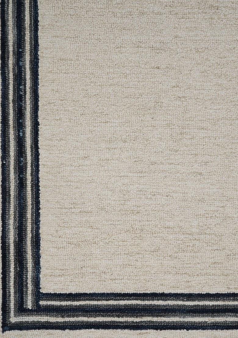 Saffron Rugs Hand Tufted Beige Solid Contemporary Rectangular Wool Area Rug - Indya