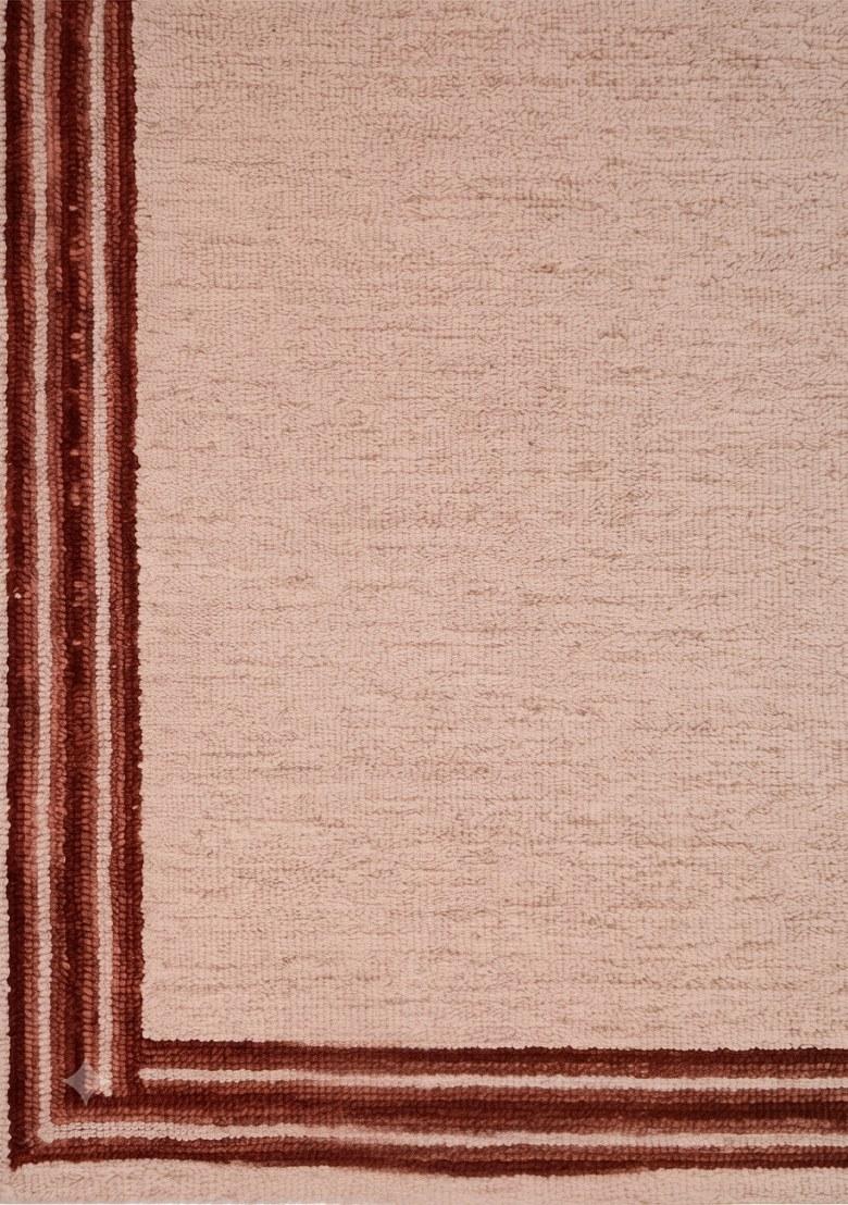 Saffron Rugs Hand Tufted Blush Pink Solid Contemporary Rectangular Wool Area Rug - Indya