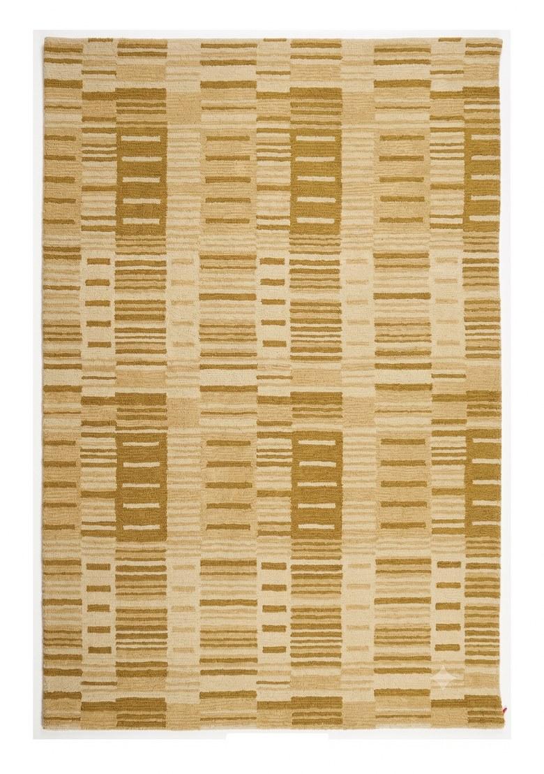 Saffron Rugs Hand Tufted Gold Geometric Contemporary Rectangular Wool Area Rug - Indya