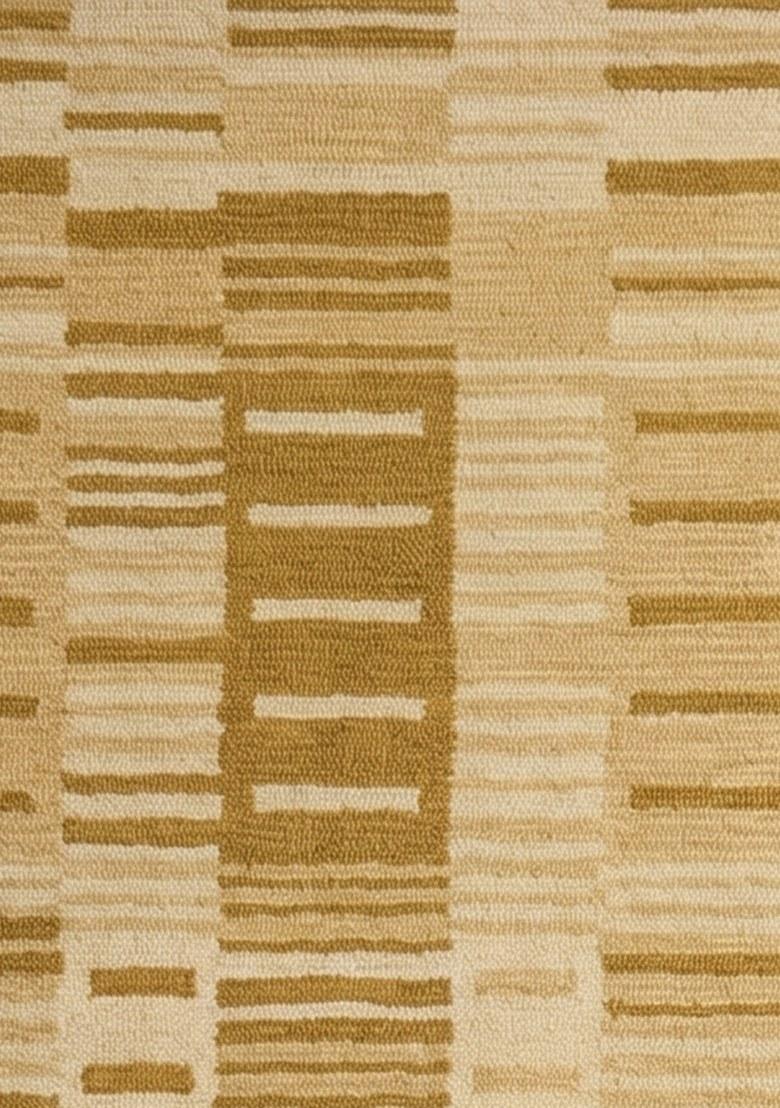 Saffron Rugs Hand Tufted Gold Geometric Contemporary Rectangular Wool Area Rug - Indya