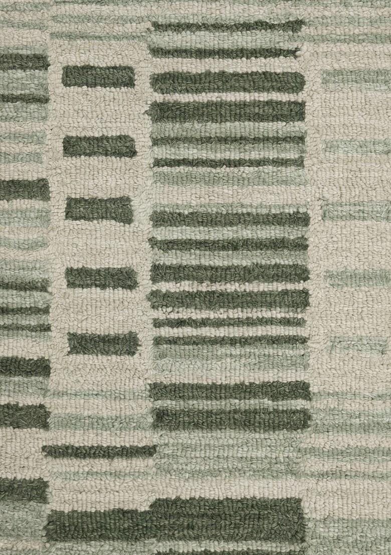 Saffron Rugs Hand Tufted Grey Geometric Contemporary Rectangular Wool Area Rug - Indya