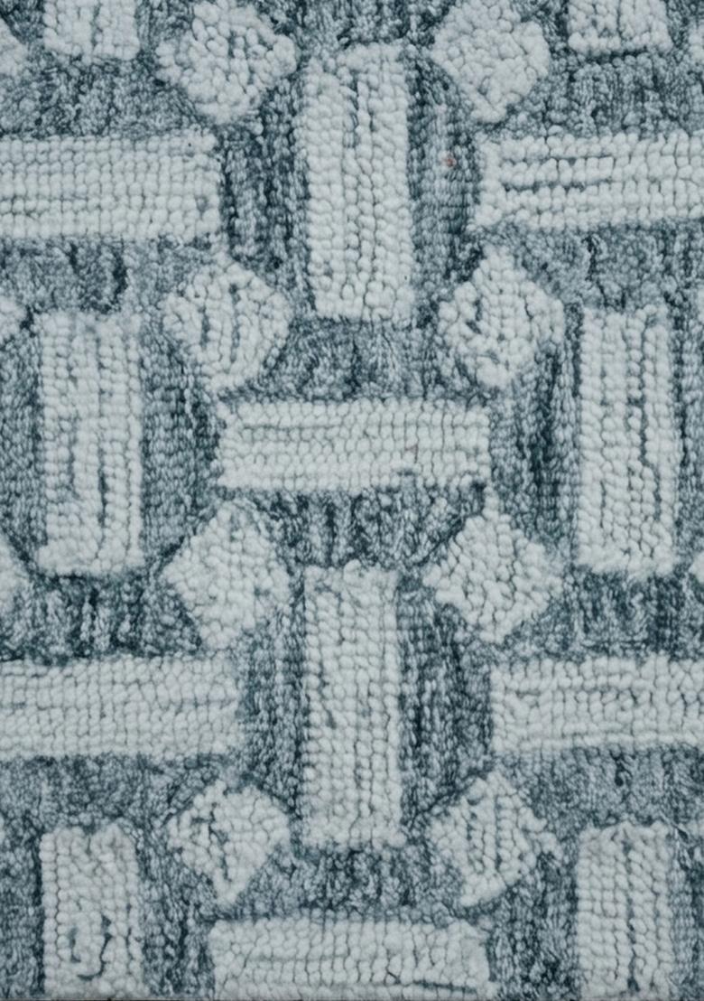 Saffron Rugs Hand Tufted Light Blue  Contemporary Rectangular Wool Area Rug - Indya