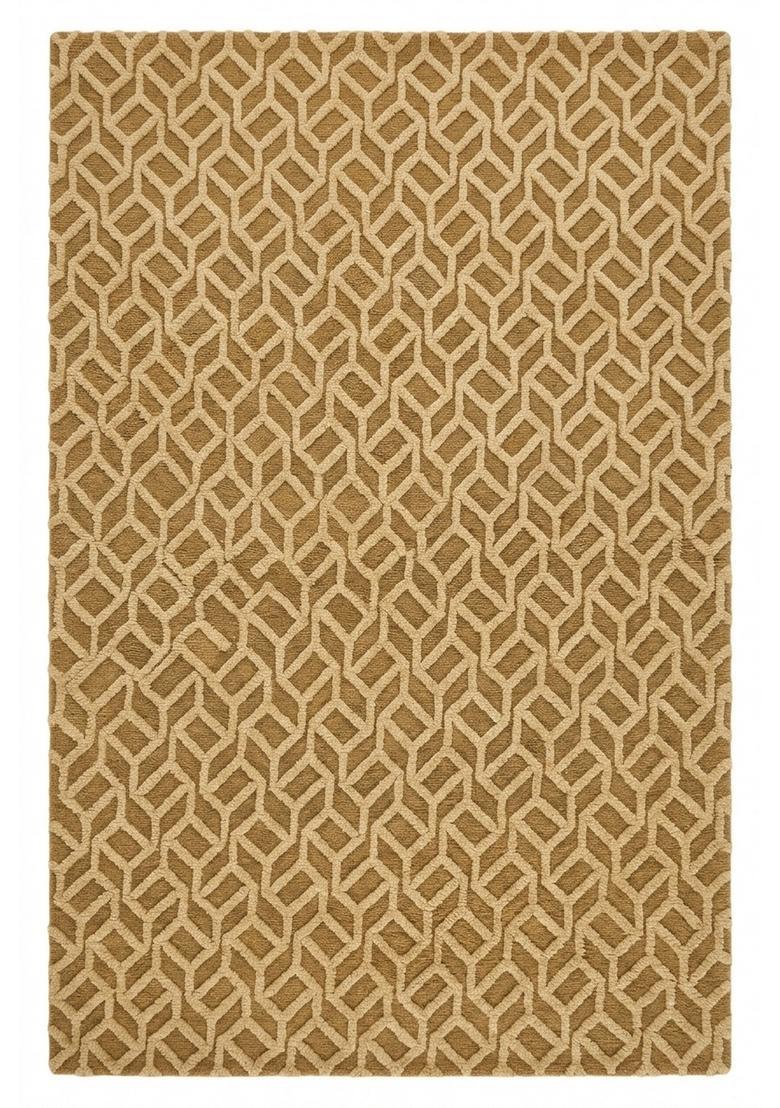 Saffron Rugs Hand Tufted Mustard Gold  Moroccan Rectangular Wool Area Rug - Indya