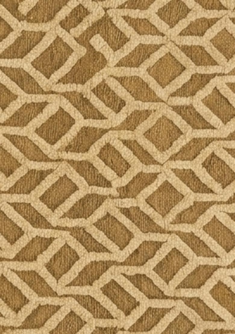 Saffron Rugs Hand Tufted Mustard Gold  Moroccan Rectangular Wool Area Rug - Indya