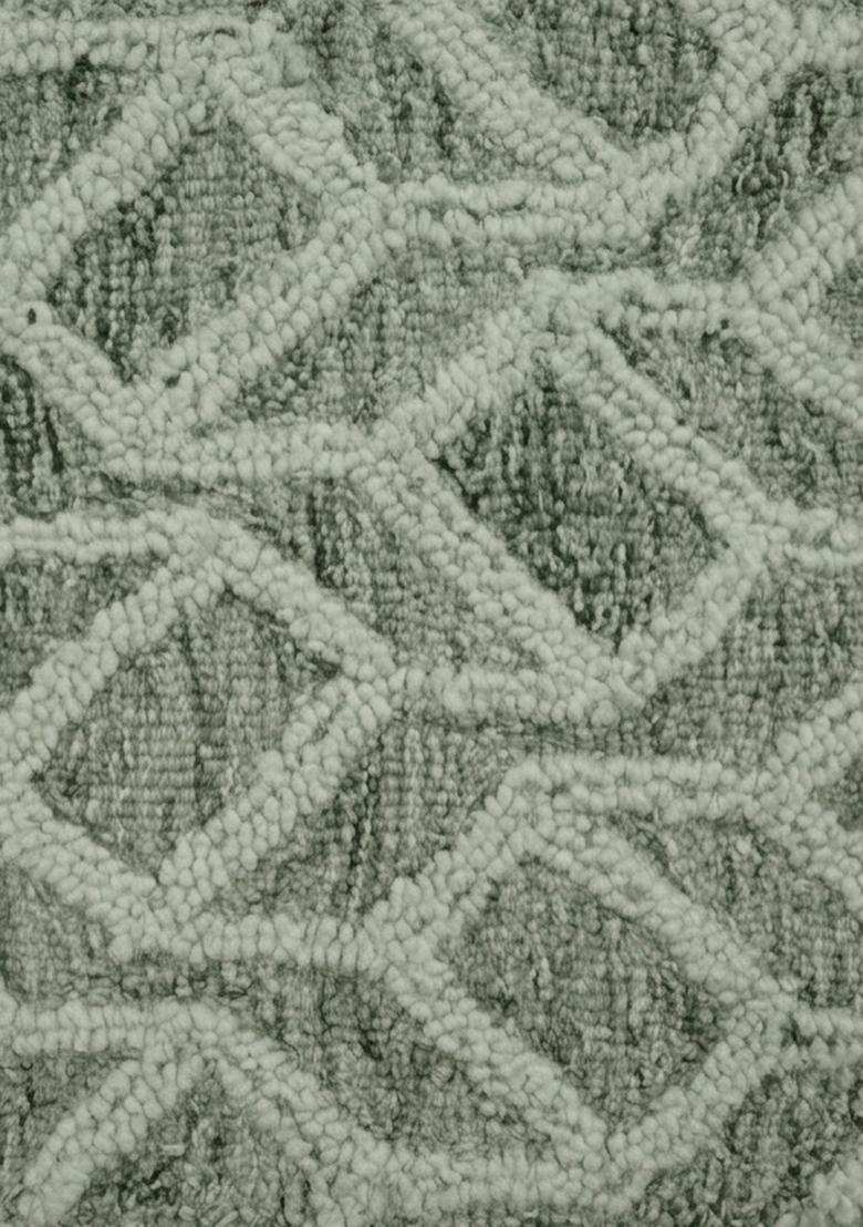 Saffron Rugs Hand Tufted Sage Green  Contemporary Rectangular Wool Area Rug - Indya