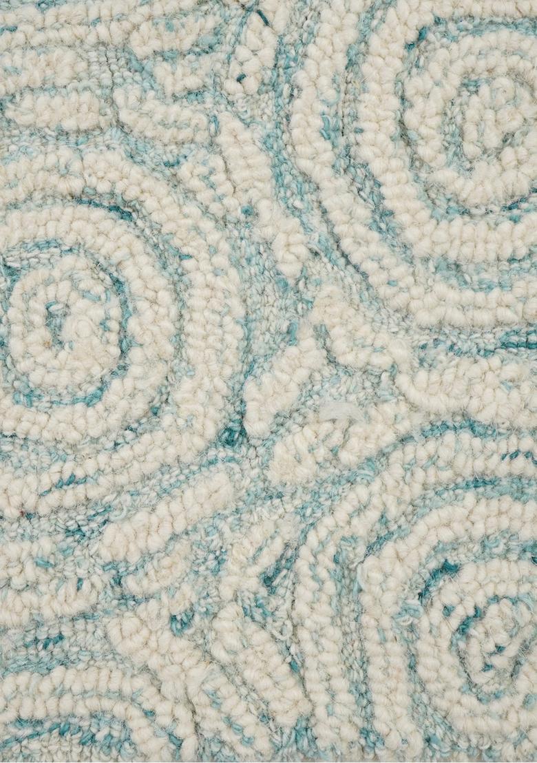 Saffron Rugs Hand Tufted Ivory  Transitional Rectangular Wool Area Rug - Indya
