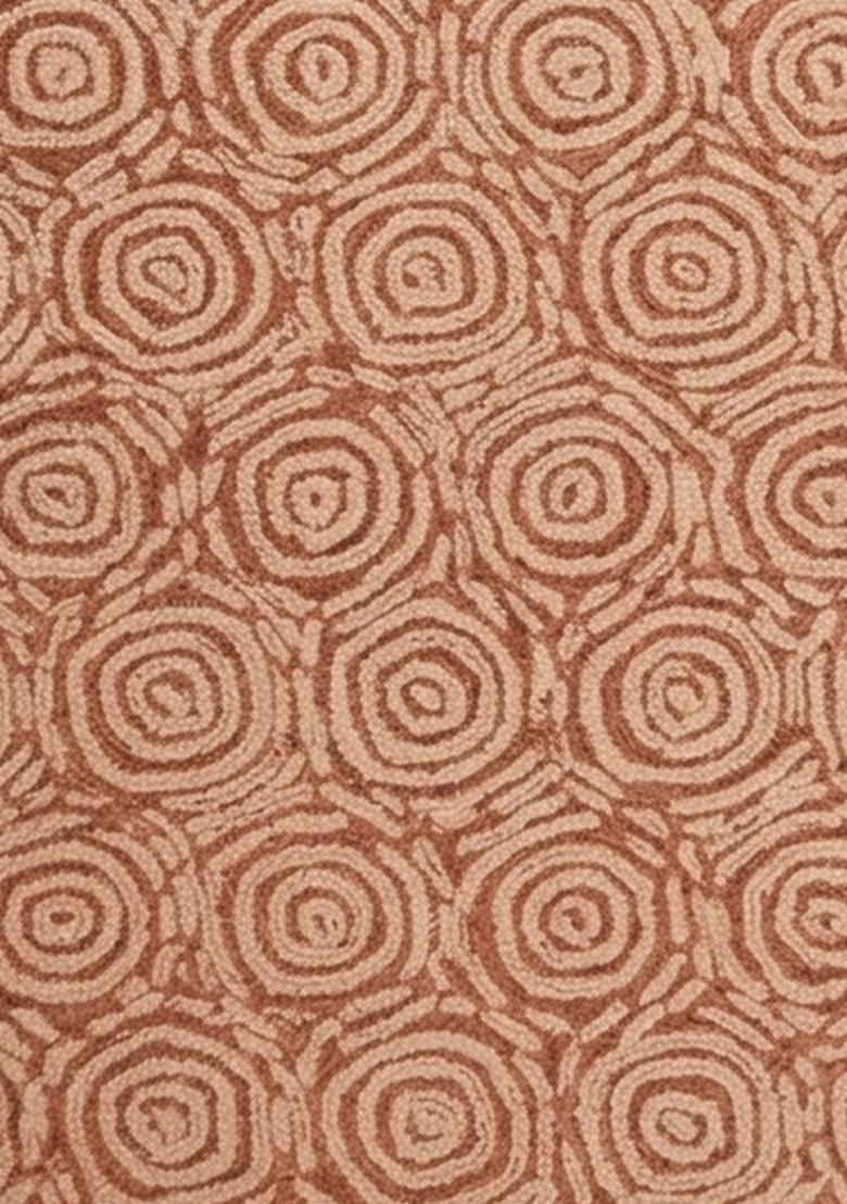Saffron Rugs Hand Tufted Terracotta  Transitional Rectangular Wool Area Rug - Indya