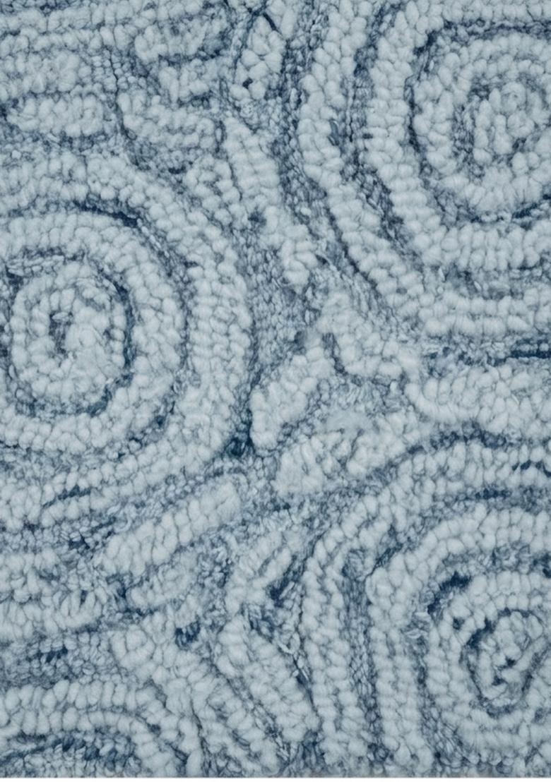 Saffron Rugs Hand Tufted Light Blue  Transitional Rectangular Wool Area Rug - Indya