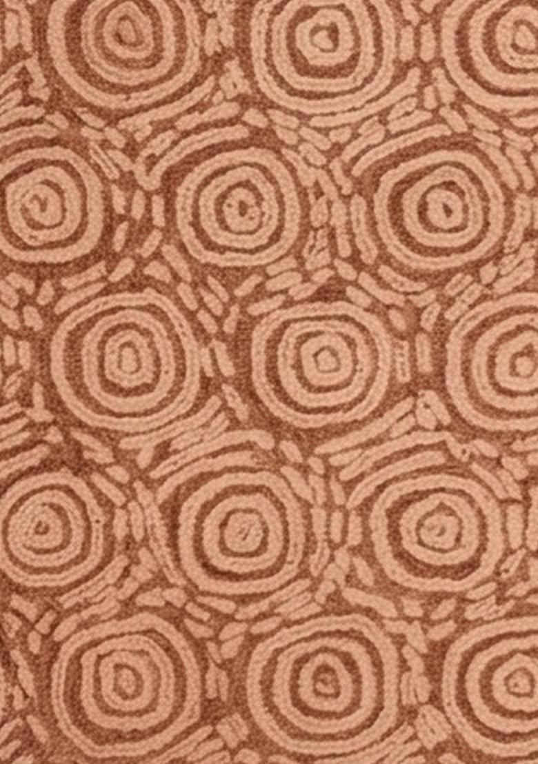 Saffron Rugs Hand Tufted Terracotta  Contemporary Rectangular Wool Area Rug - Indya