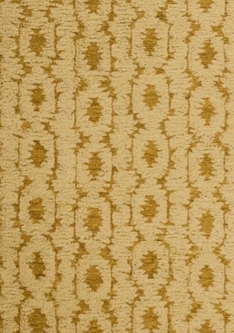 Saffron Rugs Hand Tufted Mustard Gold  Transitional Rectangular Wool Area Rug - Indya