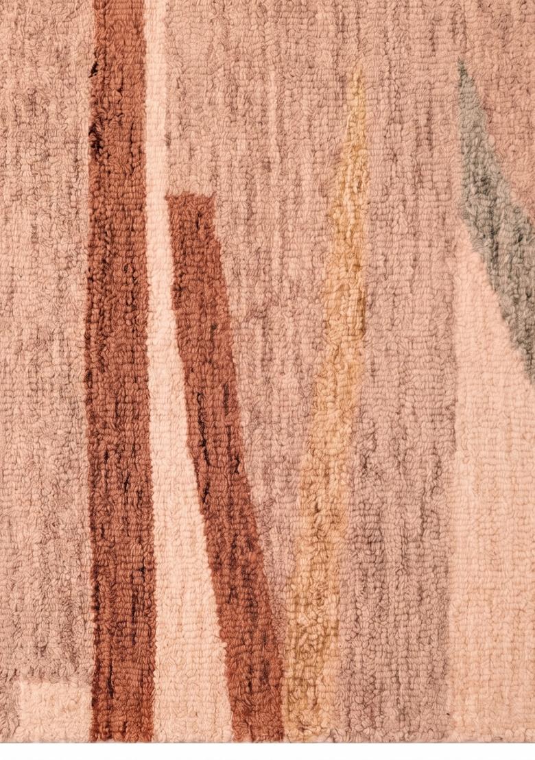 Saffron Rugs Hand Tufted Terracotta Rust  Contemporary Rectangular Wool Area Rug - Indya