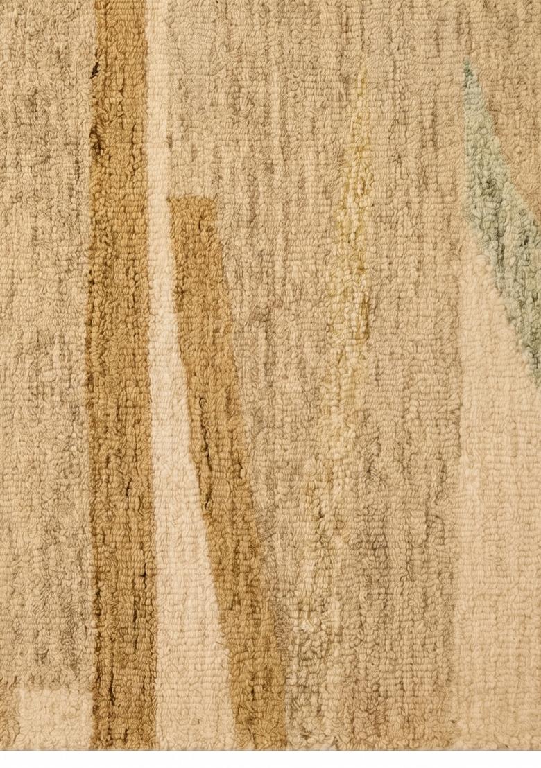 Saffron Rugs Hand Tufted Mustard Gold  Contemporary Rectangular Wool Area Rug - Indya