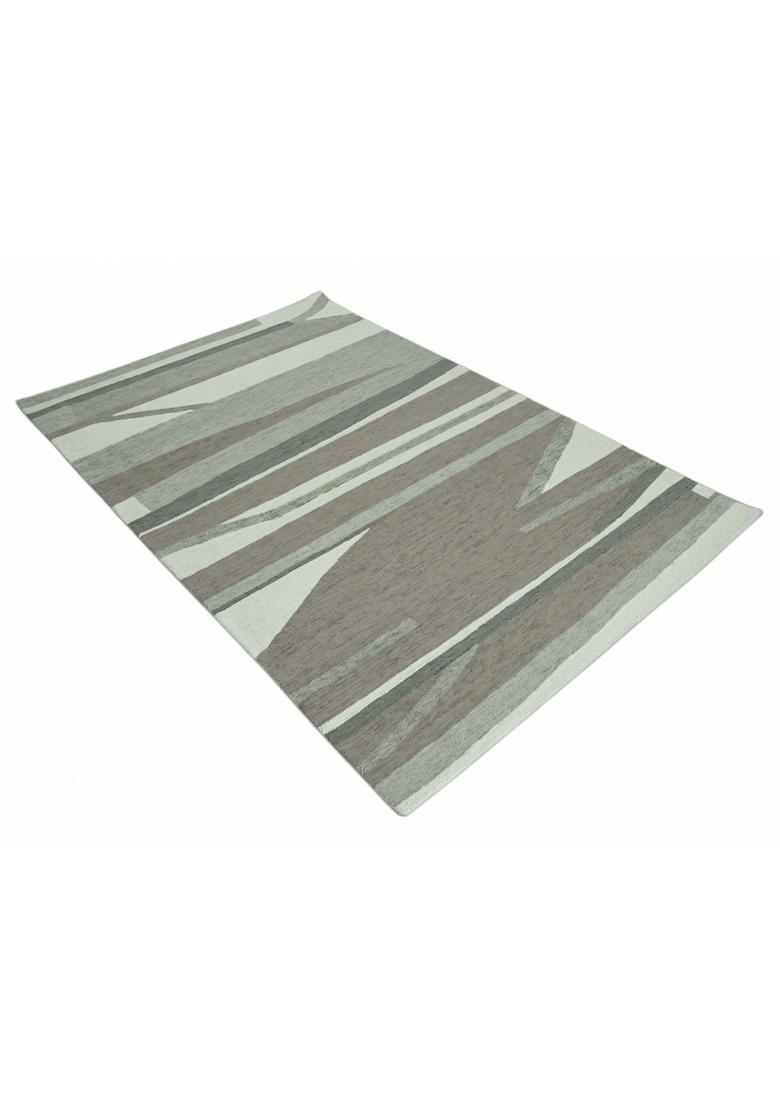 Saffron Rugs Hand Tufted Sage Green Grey  Contemporary Rectangular Wool Area Rug - Indya