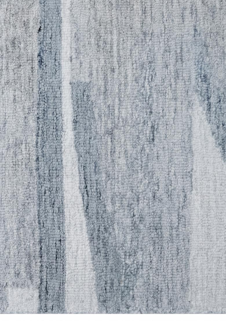 Saffron Rugs Hand Tufted Light Blue Grey  Contemporary Rectangular Wool Area Rug - Indya