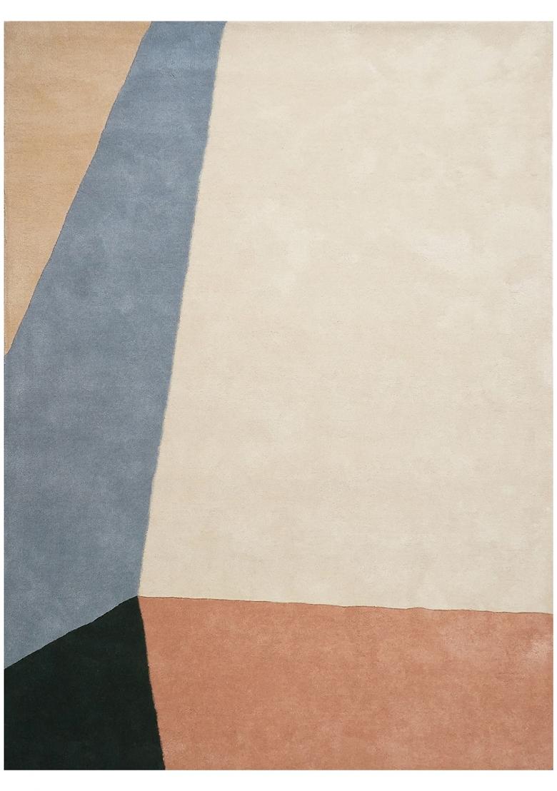 Saffron Rugs Hand Tufted Multicolor Geometric Contemporary Rectangular Wool Area Rug - Indya
