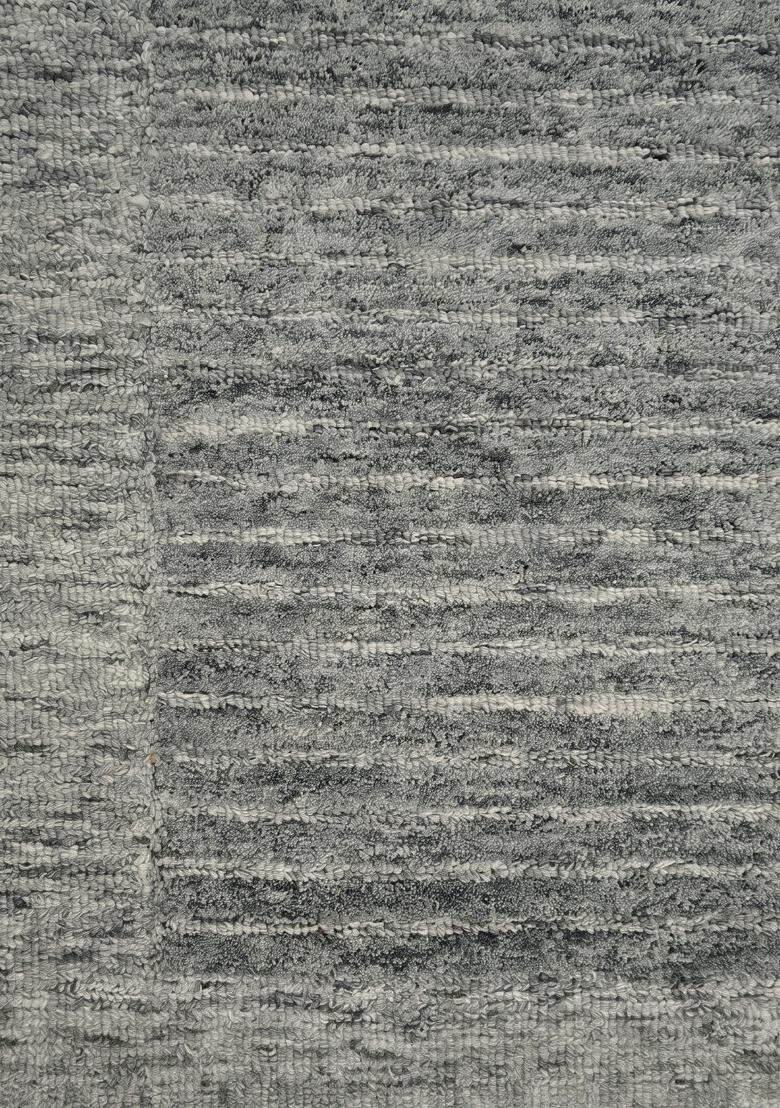 Saffron Rugs Hand Tufted Sage Grey Green Solid Contemporary Rectangular Wool Area Rug - Indya