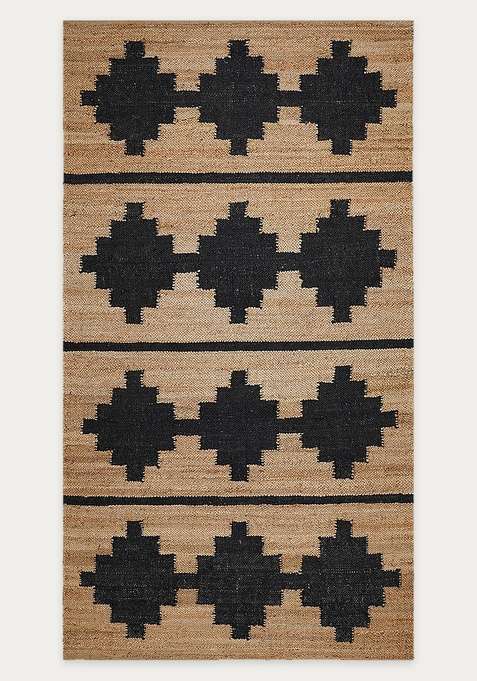 100% Jute Handmade Tan Rug | Bohemian Geometric Carpet For Living Room