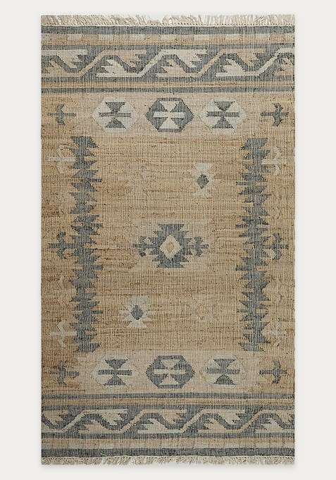 Jute Wool Handmade Tan Rug | Moroccan Geometric Carpet For Living Room