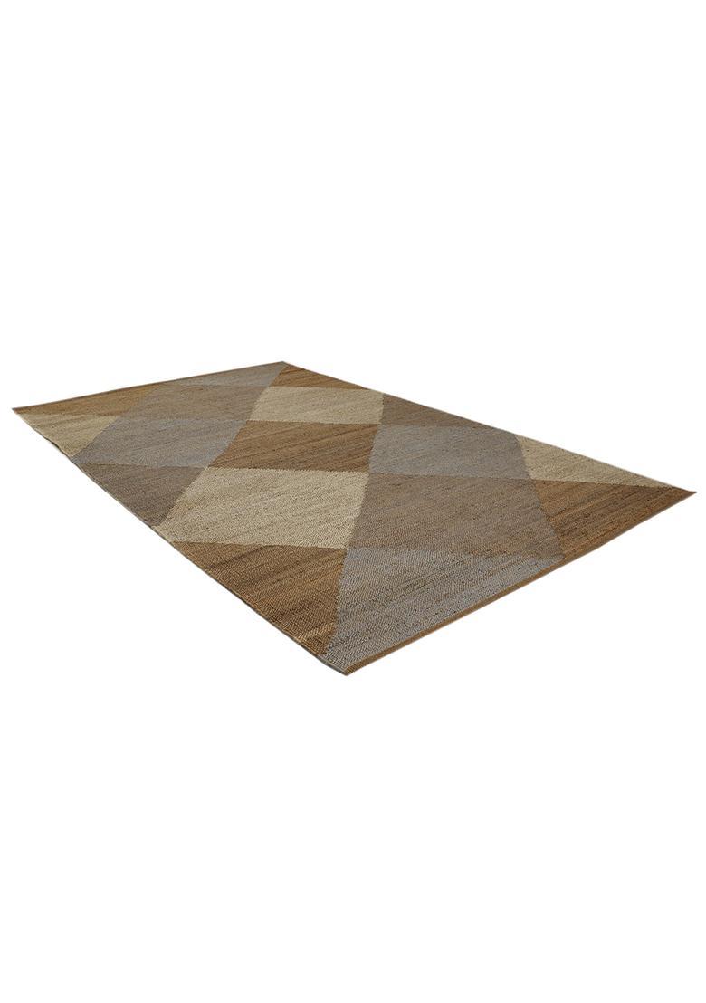 Saffron Rugs Flat Woven Multi-Tone Geometric Contemporary Rectangular Wool Area Rug - Indya