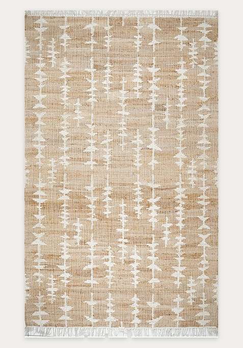 Jute Wool Handmade Tan Rug | Bohemian Geometric Carpet For Living Room