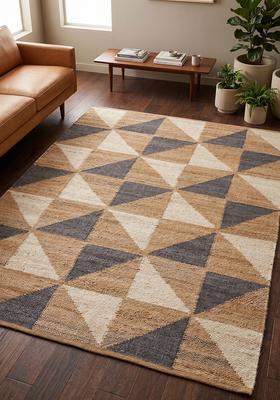 Saffron Rugs Flat Woven Multi-Color Geometric Contemporary Rectangular Wool Area Rug