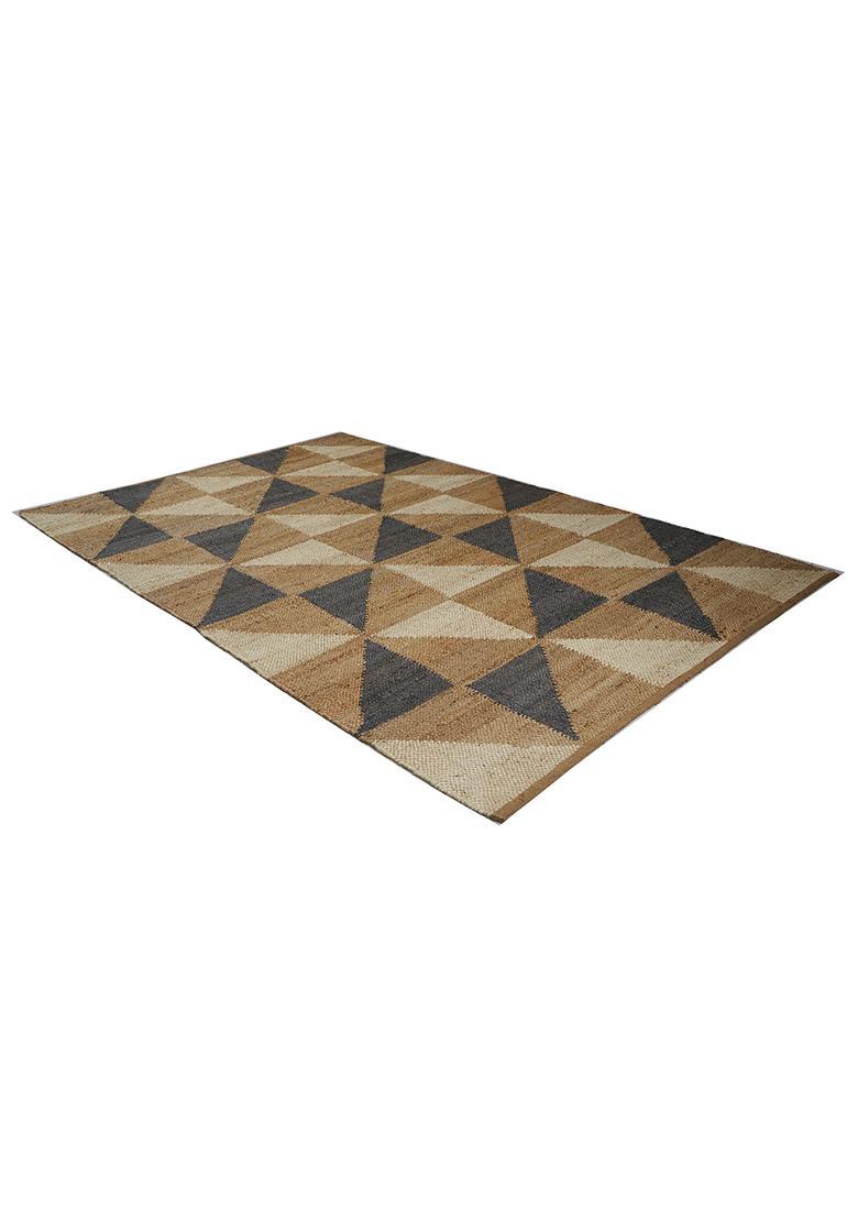 Saffron Rugs Flat Woven Multi-Color Geometric Contemporary Rectangular Wool Area Rug - Indya