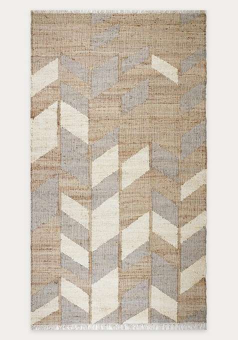 Jute Wool Handmade Multi Tone Rug | Contemporary Herringbone Carpet For Living Room