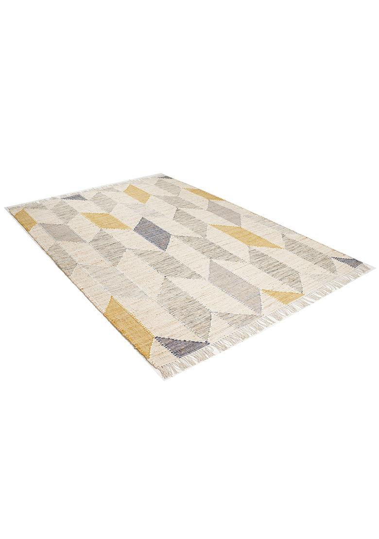 Saffron Rugs Flat Woven Multi-color Chevron Modern Rectangular Wool Area Rug - Indya