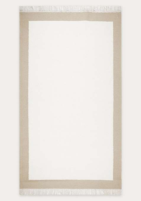 100% Wool Handmade Ivory Cream Rug | Minimalist Solid Flat Weave Reversible Carpet For Living Room