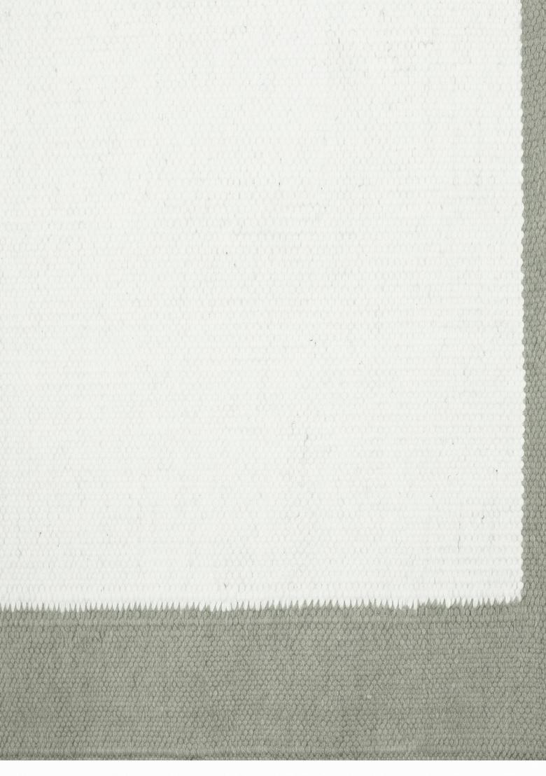 Saffron Rugs Flat Woven Sage Green Solid Minimalist Rectangular Wool Area Rug - Indya